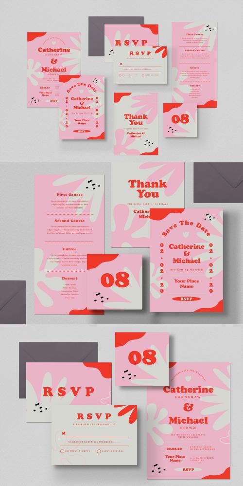 Tropical Wedding Invitation Suite Layout - 368066839