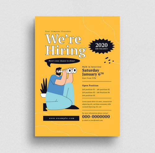 We're Hiring Flyer Layout - 368066858