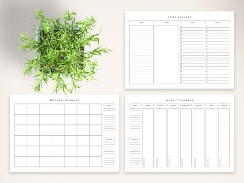 Daily Weekly and Monthly Plannerlayout - 368080466