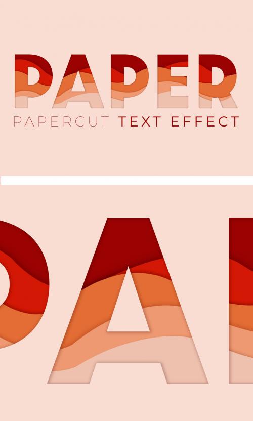 Papercut Style Text Effect Mockup - 368095327