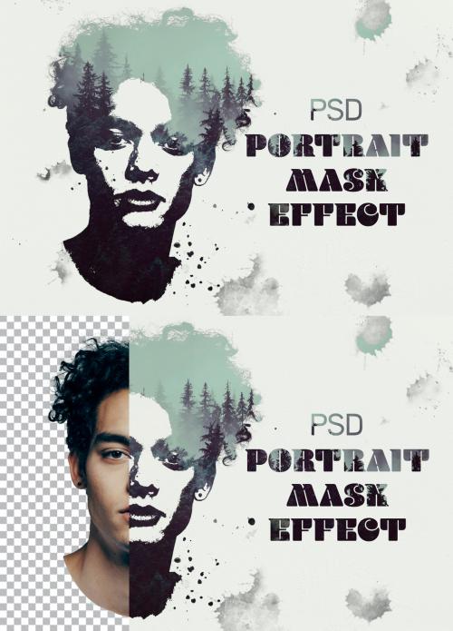 Stamp Portrait Double Exposure Mockup - 368095716