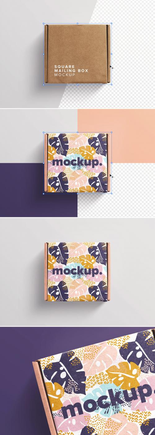 Postal Square Box Mockup - 368270394