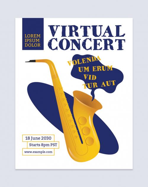 Virtual Concert Poster Layout - 368294962