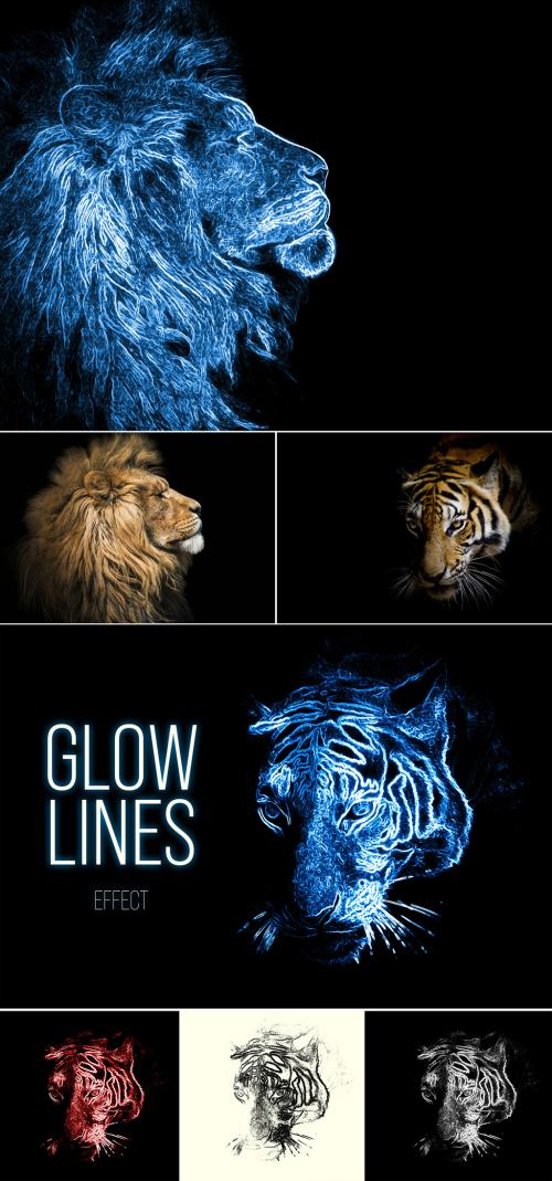 Glowing Image Effect Mockup - 368501706