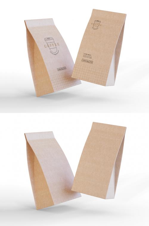 Two Paper Coffee Bags Mockup - 368515854
