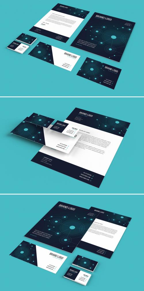 Tech Business Stationery Template Set - 368533024