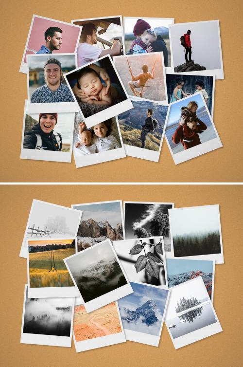 Instant Photos Collage Mockup - 369074078