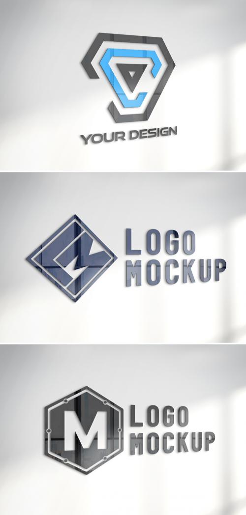 Logo on Office Wall Mockup - 369310101