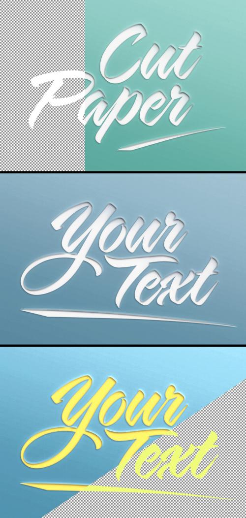 Paper Cut Out Text Effect - 369353219