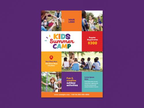 Kids Summer Camp Flyer Set - 369544433