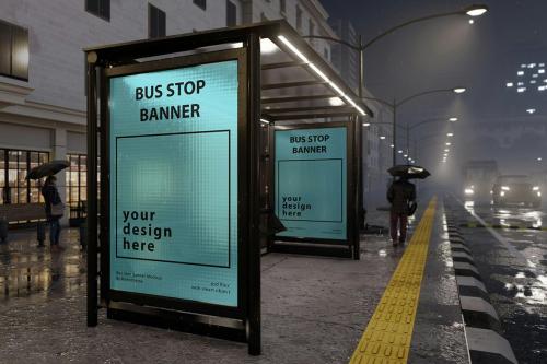 Bus Stop Banner vol.02 - Mockups