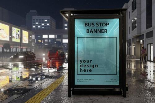 Bus Stop Banner vol.02 - Mockups