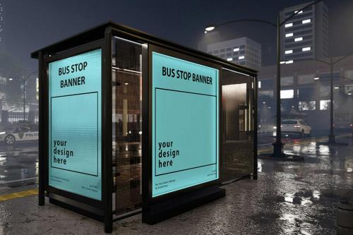 Bus Stop Banner vol.02 - Mockups