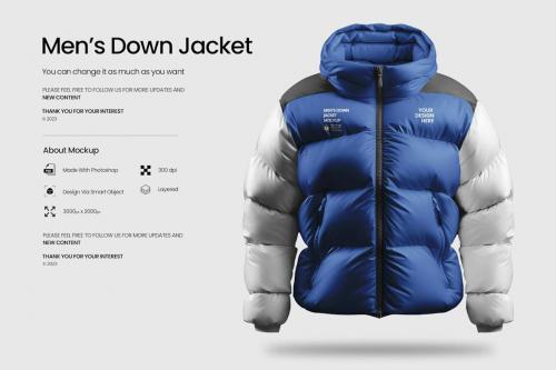 Mens Down Jacket Mockups