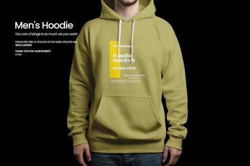 Men's Hooded Jacket Mockup