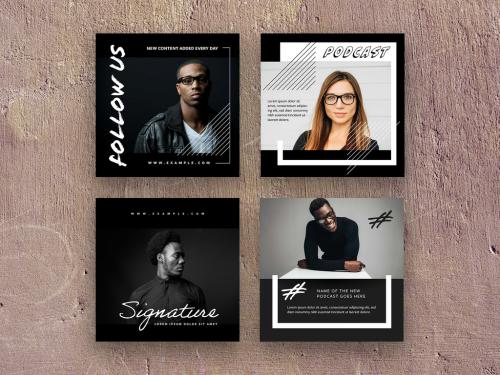 Creative Social Media Post Square Layouts - 369733073