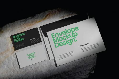 Envelope and Business Card Mockup