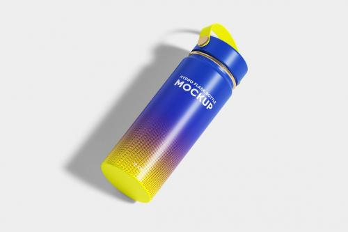 Aluminum Water Bottle Mockup