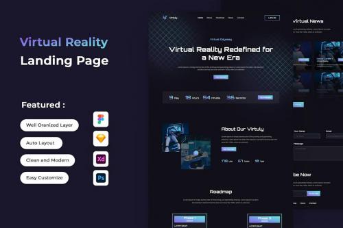 Virtuly - Virtual Reality Landing Page