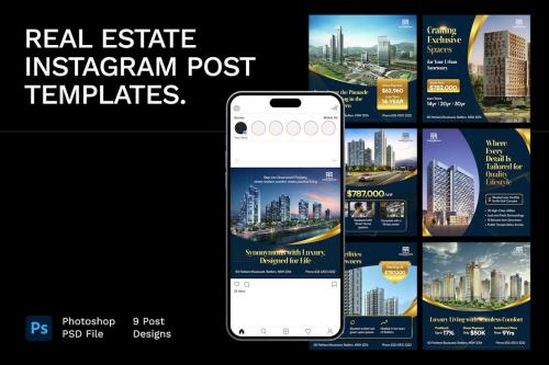 Luxury Real Estate Instagram Post Templates