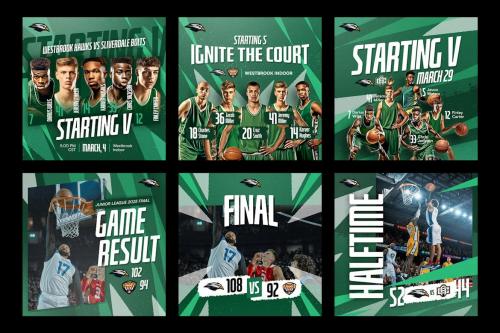 School Basketball Team Instagram Templates