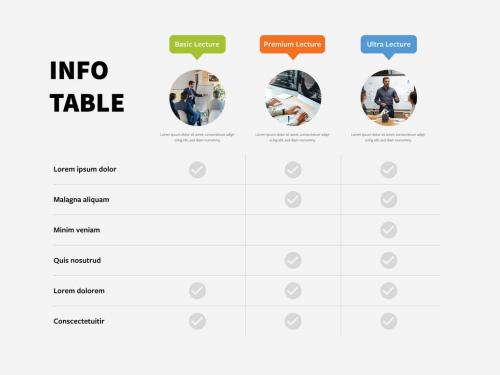 Info Table Infographic Layout with Three Columns - 370778983