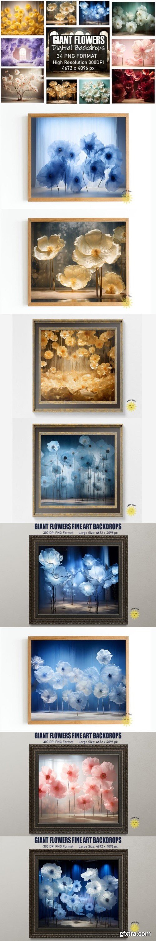 Giant Flowers Fine Art Backdrops