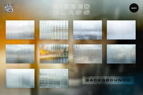 Ribbed Glass Overlay Backgrounds