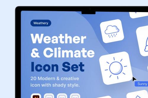 Weathery - Weather & Climate Shady Style Icon Set