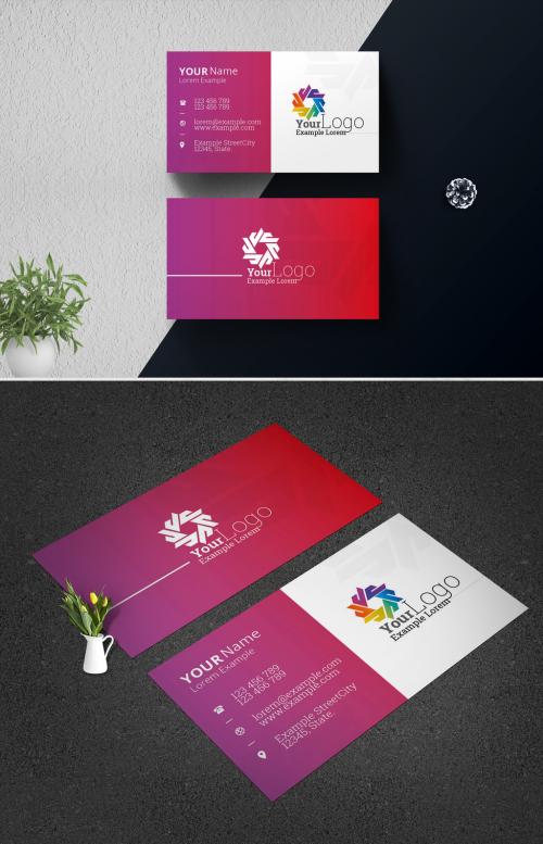 Clean Colorful Business Card - 371010247