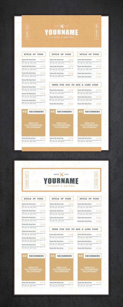 Rustic Menu Layout - 371297114