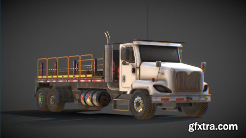 Mining Drilling Steels Truck 3D Model