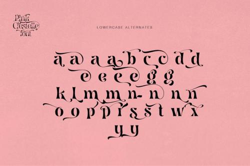 Pink Crestelle - Fancy Font