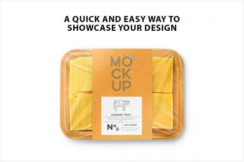 Plastic Tray Mockup - Cheese