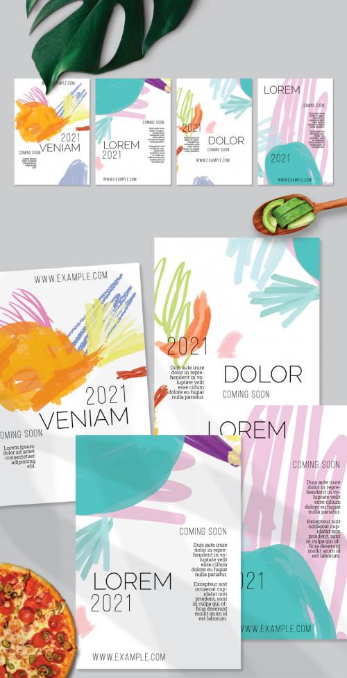 Abstract Marker Scribble Flyer Layout - 371486326