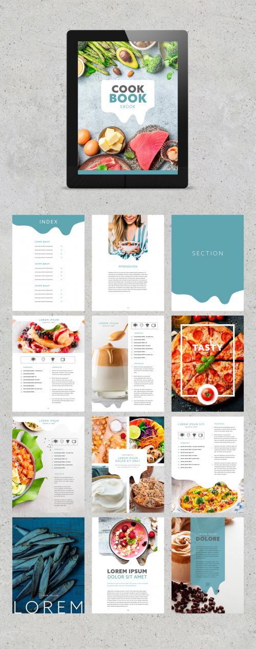 Green Cookbook Style Ebook Layout - 372037495