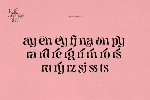 Pink Crestelle - Fancy Font