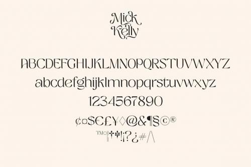 Mick Kelly - Beauty Modern Font