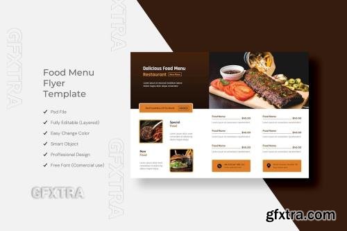 Food Menu Flyer Template Design 4Z9DUWS