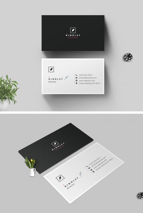 Minimal Individual Business Card Layout - 372278677