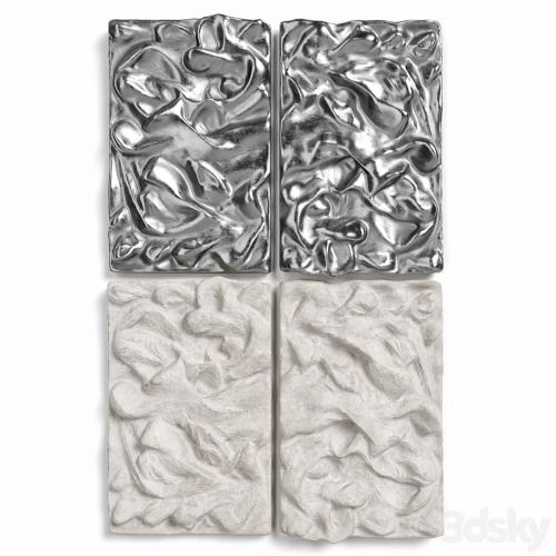 Relief metal and plaster wall panel