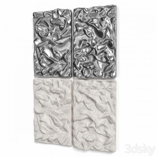 Relief metal and plaster wall panel