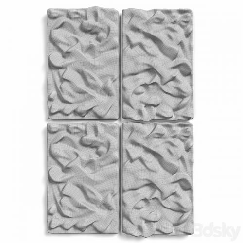 Relief metal and plaster wall panel