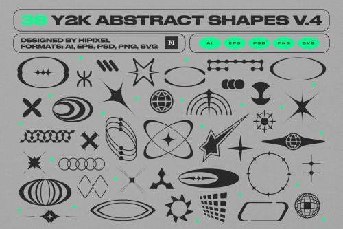 Y2K Abstract Retro Shapes V.4