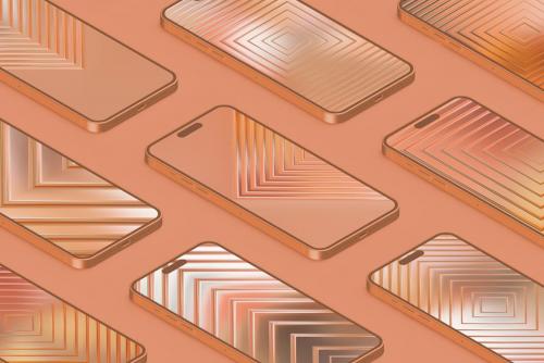 Geometric Metallic Striped Backgrounds