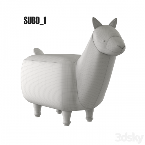 Pouf in the nursery Llama from Apollo