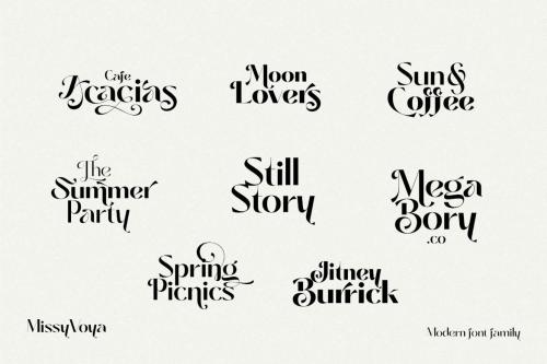 Missy Voya - Modern Font family