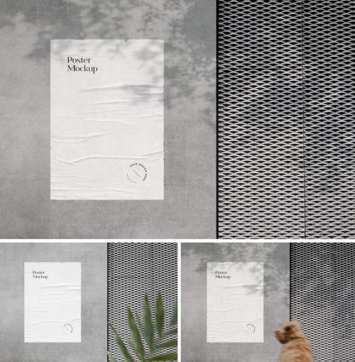 Industrial Outdoor Paper Poster Mockup - 372759103