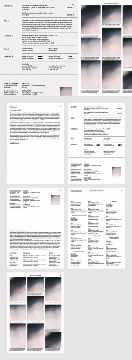 Minimal Contemporary Resume and Letter Layout - 372767348