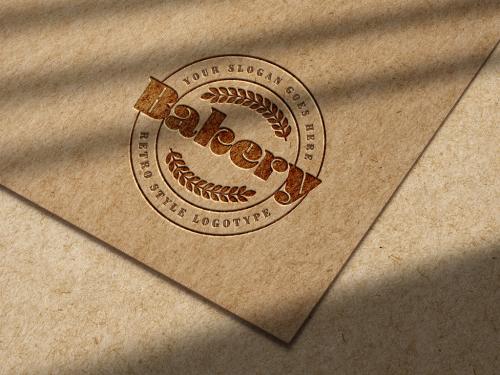 
Debossed Logo Mockup on Kraft Paper - 372781010